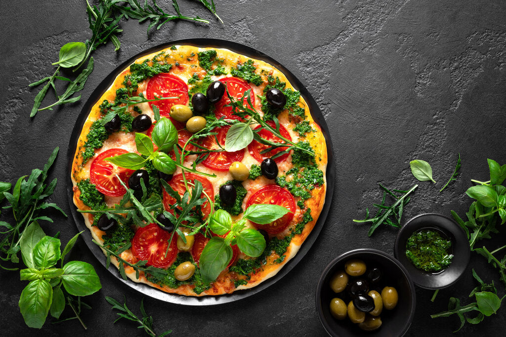 Pesto Pizza Recipe With Melted Mozzarella and Tasty Tomato Slices