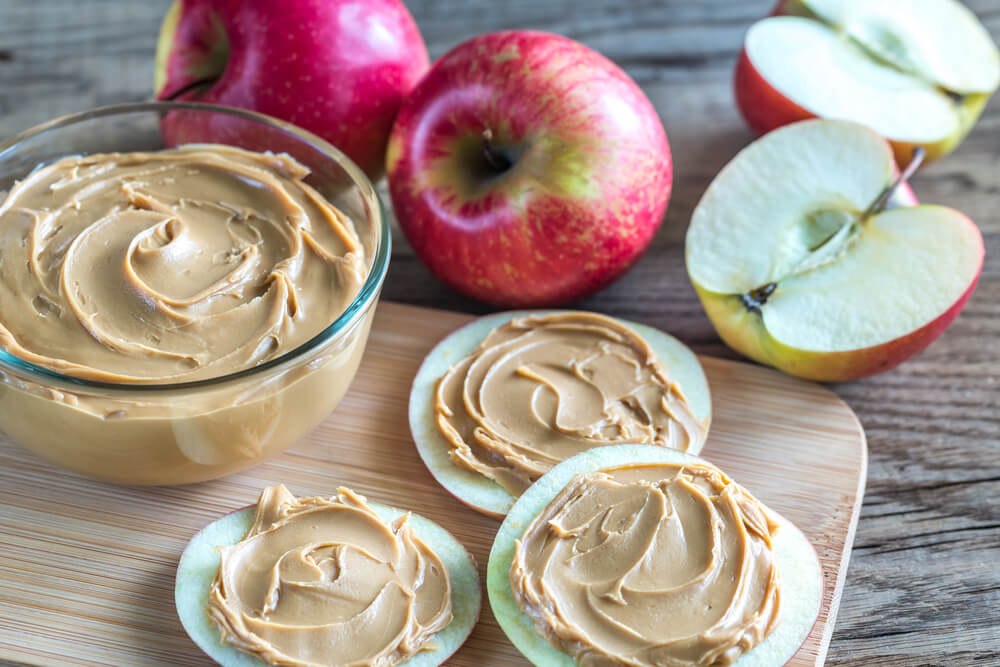 5 Healthy Snacks for Work Nutritious - Apple Slices with Peanut Butter