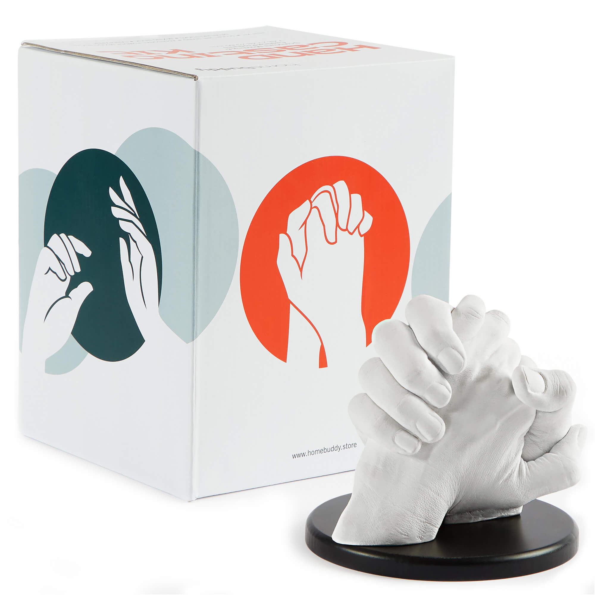 HomeBuddy Hand Casting Kit with Practice Kit - Keepsake Hand Mold Kit Couples, Plaster Hand Mold Casting Kit, Clay Hand Molding Kit for Family, Algina